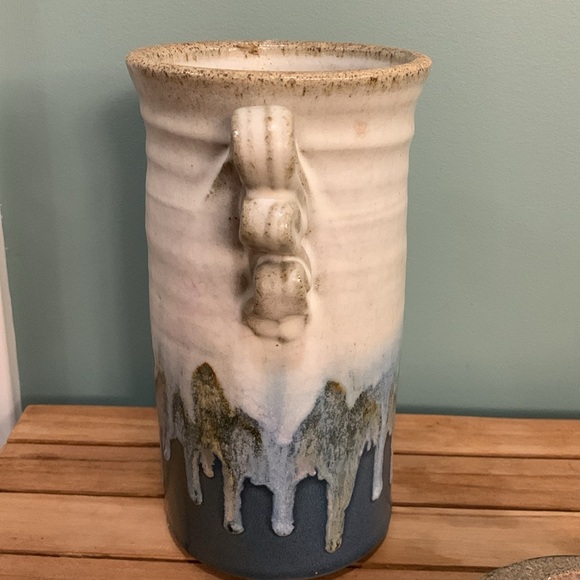 Handcrafted, Heavy Stoneware Vase with Lid - Picture 13 of 17